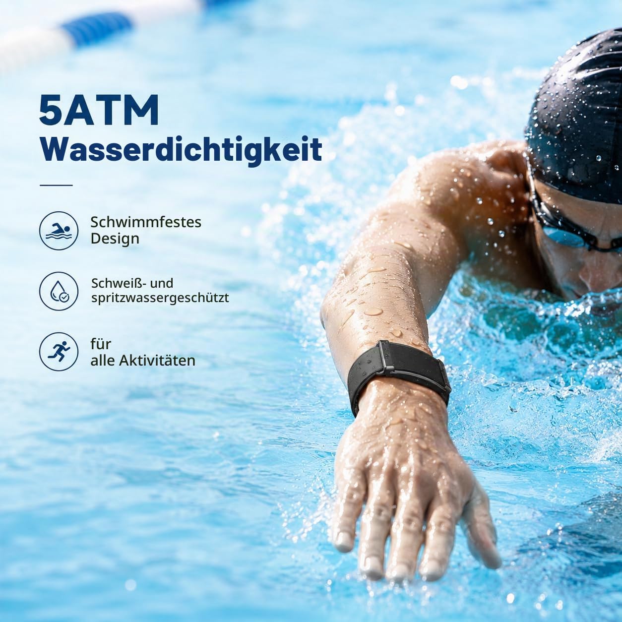 findtime Fitness Tracker ohne Display Fitness Armband Pulsmesser Armband Kalorienzähler Schlaftracker Smart Band Fitnessarmband Aktivitätstracker Smart Bracelet für Herren und Damen