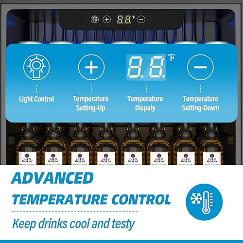 Miniatura 6 de Refrigerador compacto independiente de bebidas, mini refrigerador de 70 latas1.6 pies cúbicos con puerta frontal de vidrio reversible para