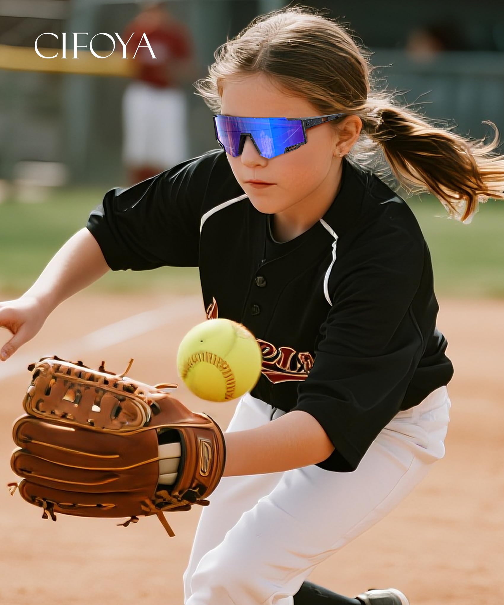 Okulary przeciwsłoneczne dla dzieci, młodzieżowe, baseballowe, dla chłopców, dziewcząt, wiek 6-14 lat, sportowe, ochrona UV400, 3 szt