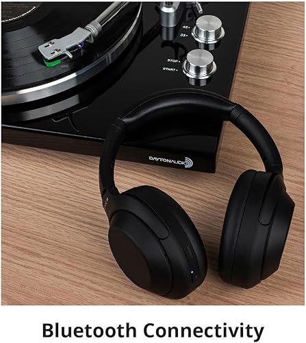 Miniatura 9 de TT-1BTW - Tocadiscos de transmisión por correa con USB, Bluetooth y cartucho AT-VM95E actualizado, reproduce discos de vinilo de 33-1/3 y 45 RPM,