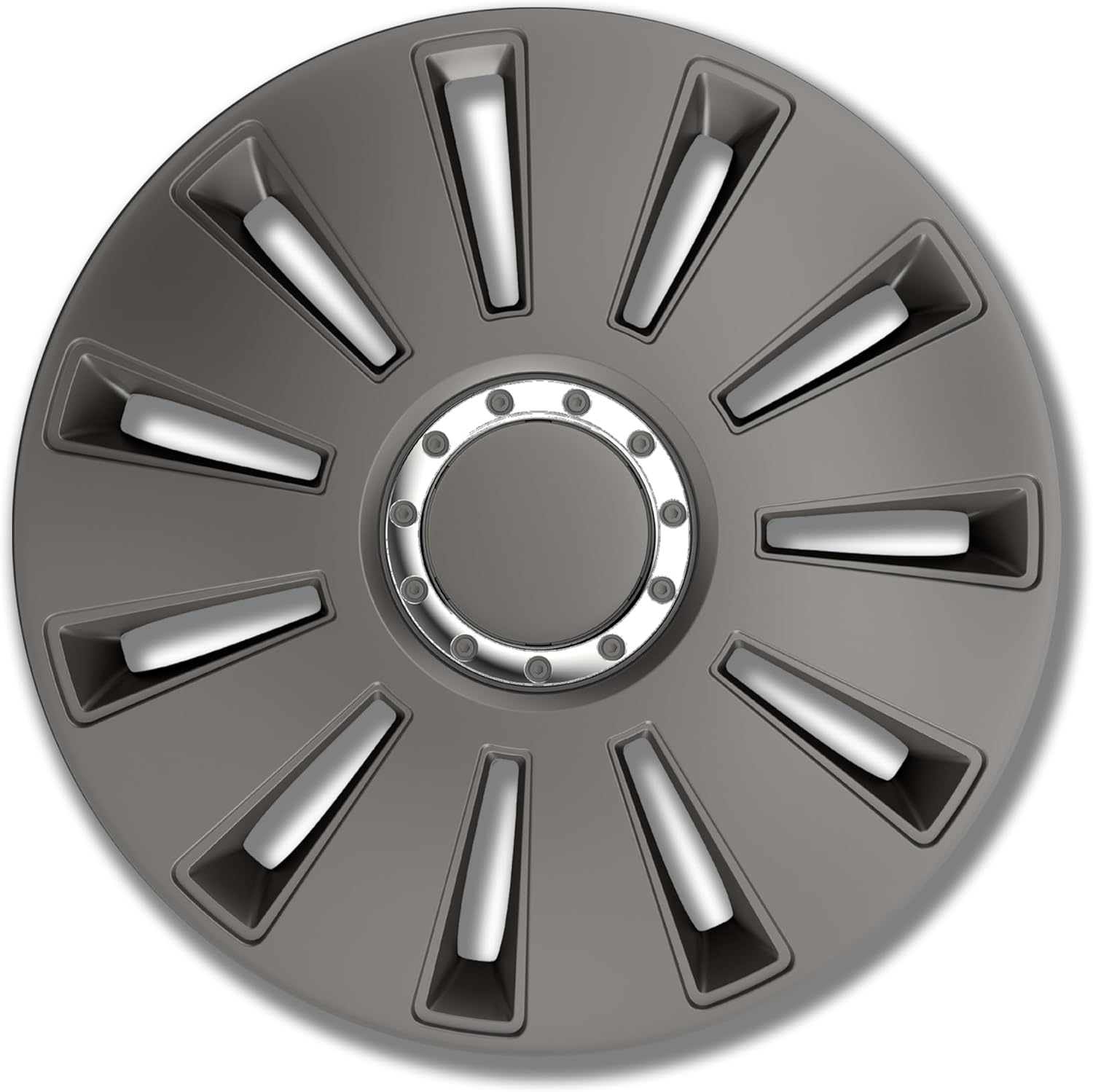 Petex 15 inch Silverstone PRO Dark Hub Caps (Set of 4)