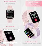Montre intelligente, Colesma Smart Watch pour les femmes 1.83" Tracker de fitness, appel Bluetooth, DIY Cadran, fréquence cardiaque SpO2 Surveillez le sommeil, 120+ Modes sportifs, IP68 Smartwatch étanche pour Android & iOS rose