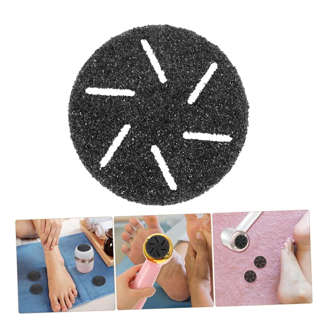 Foot Grinder Electrical Tools Replacement Roller Refill Heads Coarse Roller Head Replacement Foot File Replacement Blades Grinding Stone Disc Foot Sandpaper Discs Pedicure Tools Healeved