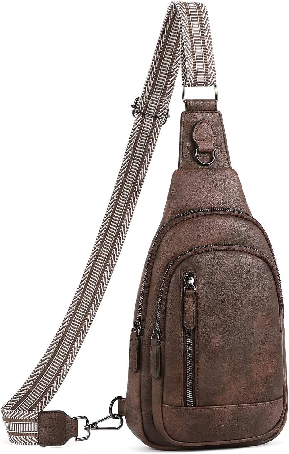 Sling Bag Crossbody Bag for Women Leather Cross Body Bag for Women Large Sling Backpack for Men Travel Hiking Cycling Coffee