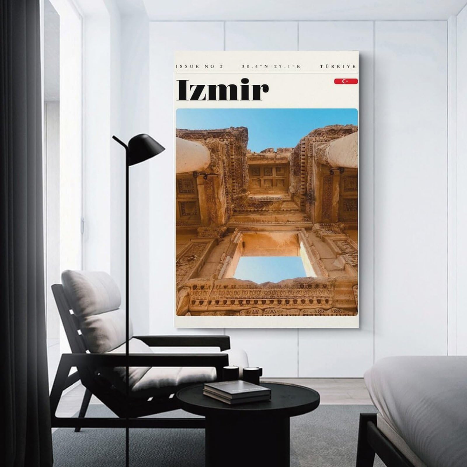 Junmoney Unframe-Style-20 Izmir Turkey Travel Art Room Decor Wall Art 20X30inch(50X75cm), For Entrance Walls, Hall Decor Or Foyers, A Neat Decor Update For Hallways