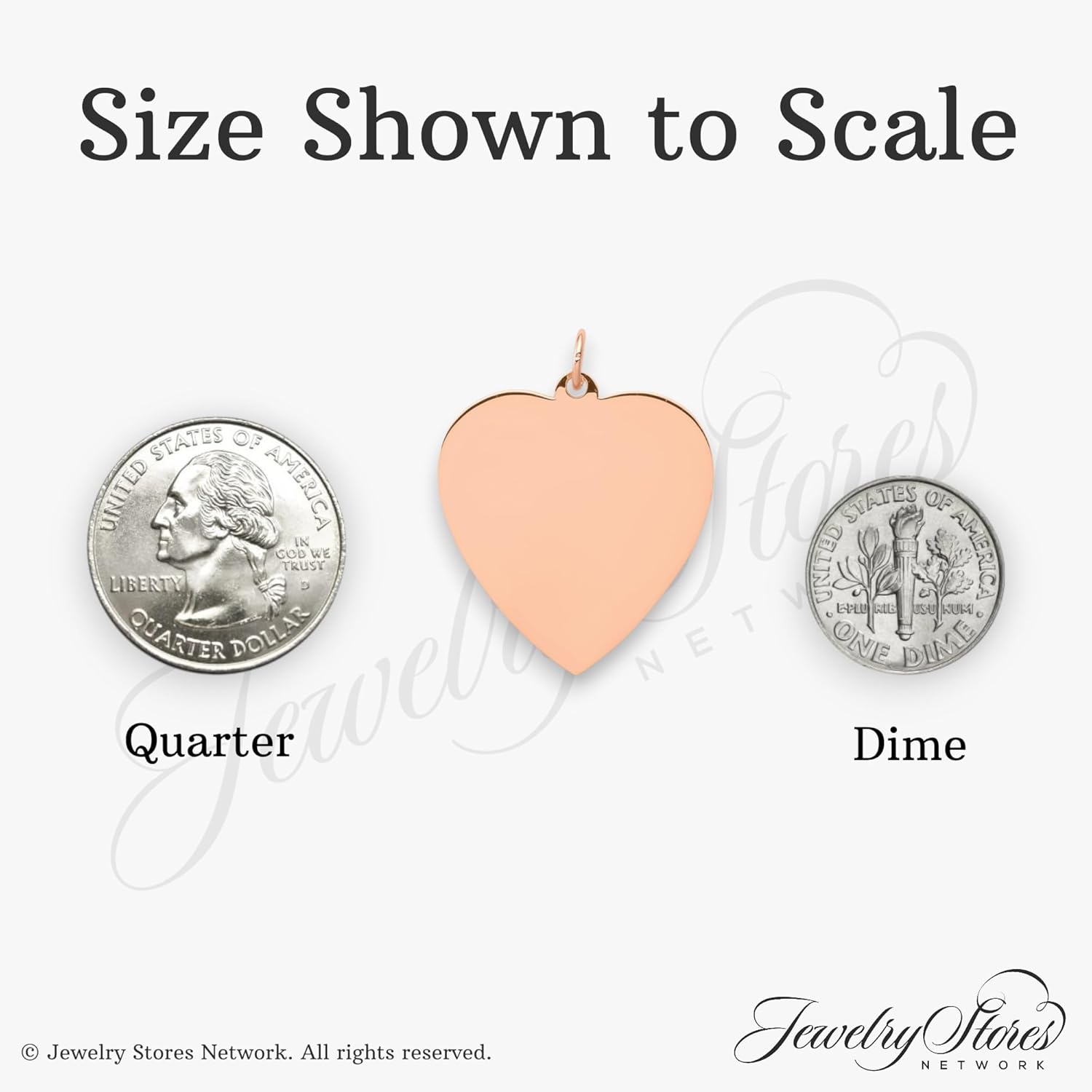 14k Rose Gold Heart Pendant Charm for Women - Smooth Polished Disc Pendant for Engraving, Minimalist Romantic Jewelry Symbolizing Love - Necklace or Bracelet Charm, Dainty Gold Heart Jewelry