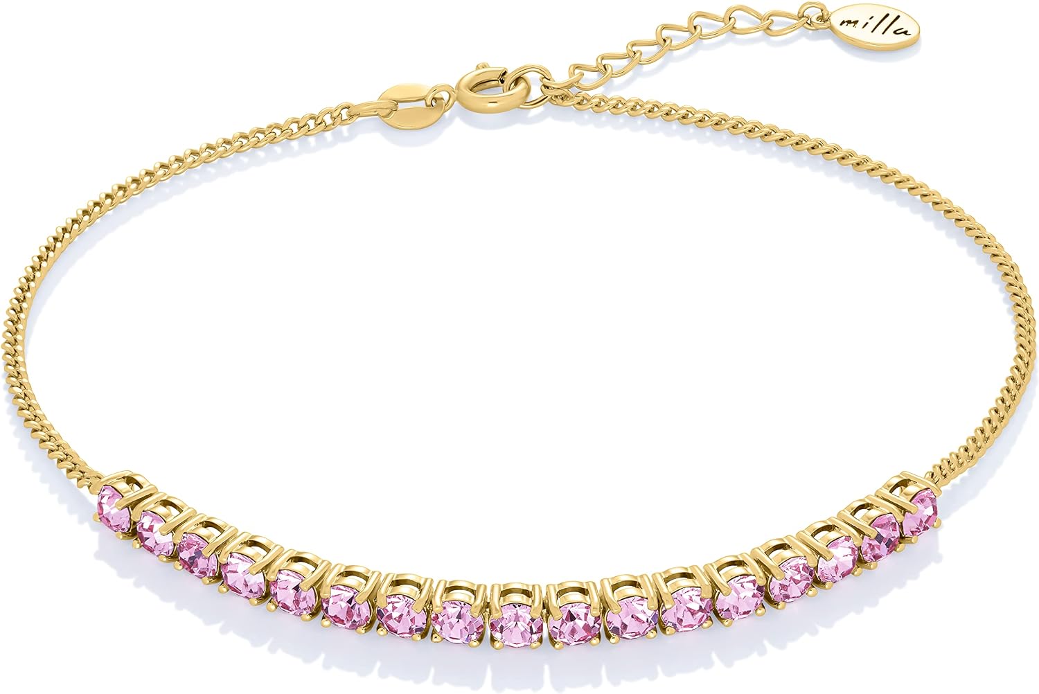 Milla Anklets for Women Waterproof - 14K Gold Plated Anklets and Sterling Silver Plated Ankle Bracelets for Women.