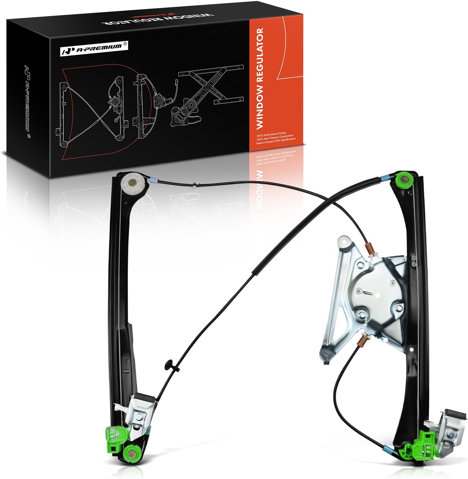A-Premium Power Window Regulator without Motor Compatible with Audi A4 1996-2001 A4 Quattro 1996-2001 S4 2000-2002 Front Passenger Side
