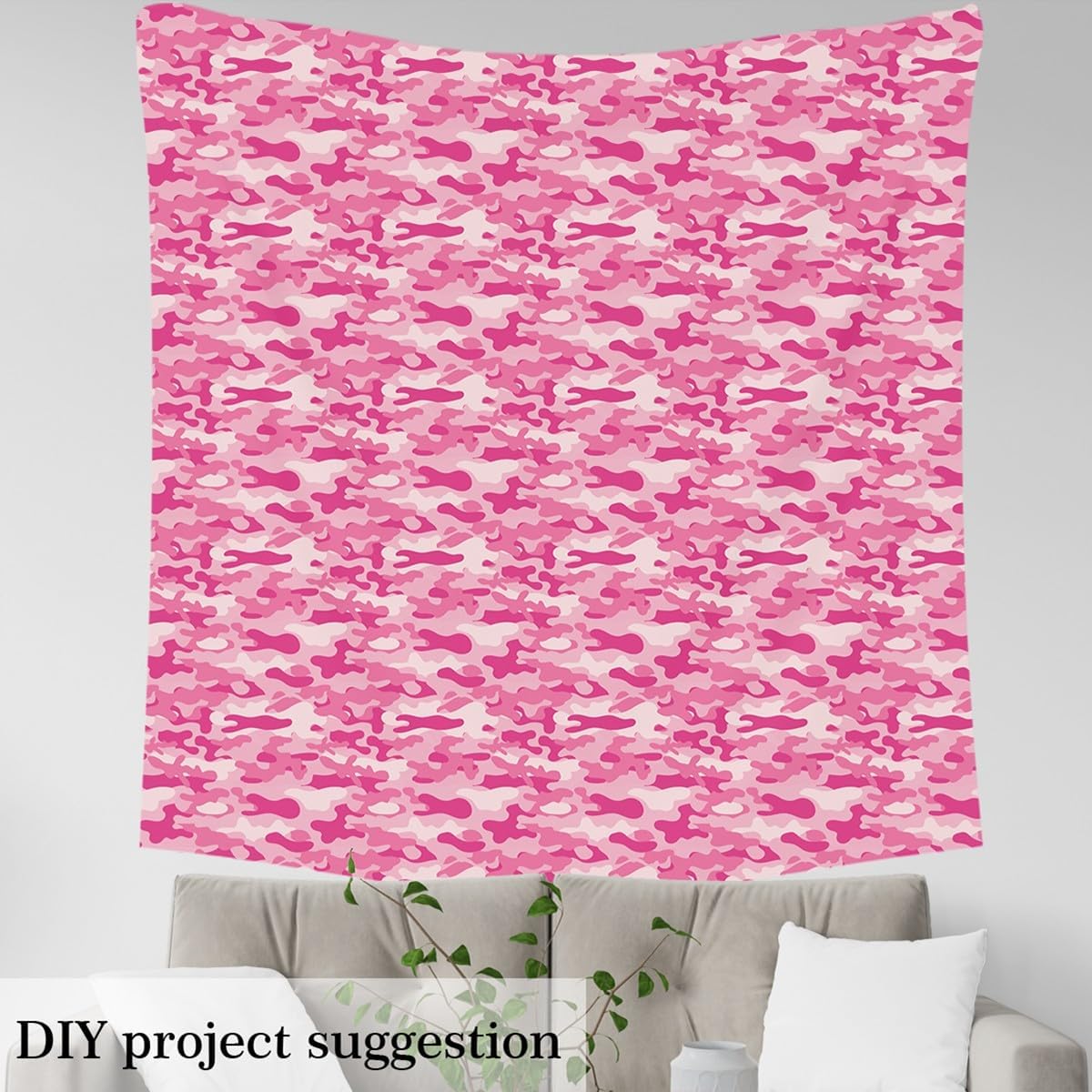 Pink Camo Decorative Fabric by The Yard White Camouflage Print Indoor Outdoor Upholstery Fabric Abstract Watercolor Fabric for Quilting Sewing Arts DIY Craft,3 Yards
