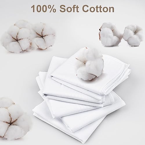 Miniatura 5 de 20 pañuelos de algodón, pañuelos blancos para hombres, pañuelos de bolsillo blancos para hombres, pañuelos blancos para hombres, pañuelos, pañuelos