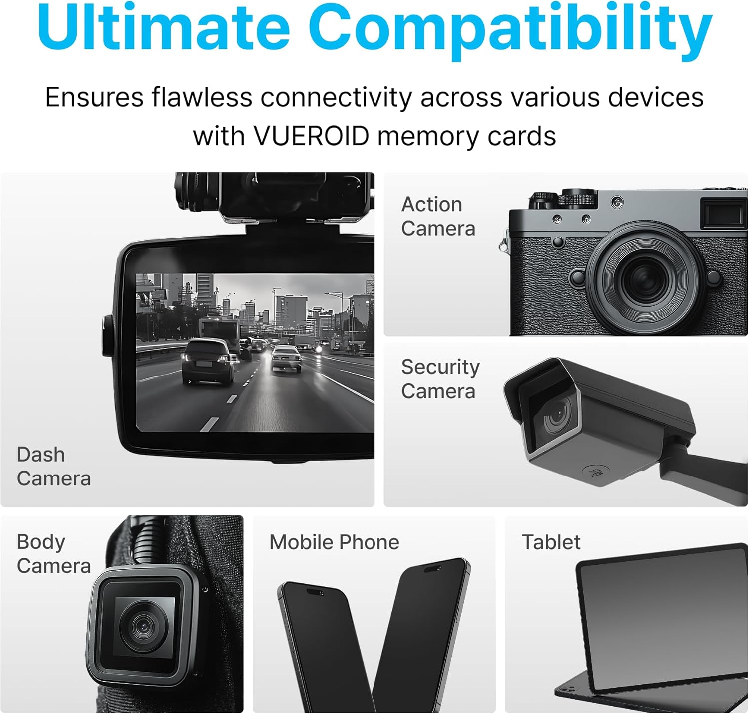 64GB Dashcam Pro microSD Card with Reader Adapter, C10, V30, UHS-I, Class 10, A1, High Speed Memory Card for 4K UHD Video, Read Speed up to 100 MB/s microsdxc