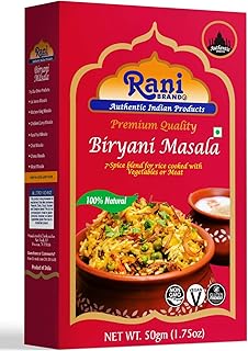 Rani Biryani Masala Curry (7-Spice Blend for Indian Rice Dishes, Pullao/Pilau) 1.75oz (50g) ~ All Natural | Vegan | No Colors | Gluten Friendly | NON-GMO | Indian Origin