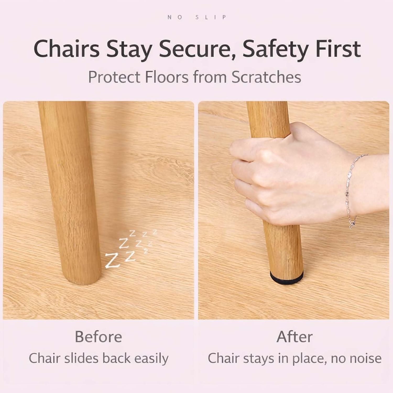 Pack of 40 Self-Adhesive Non-Slip Pads, High Density EVA Non-Slip Pads, for Furniture, Chairs and Appliances on All Floors, Black