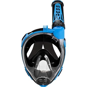 Cressi Duke Action Schnorchelmaske Erwachsene, Vollmaske f&uuml;r Brillentr&auml;ger | Tauchmaske mit Action Cam Halterung, f&uuml;r Brillen
