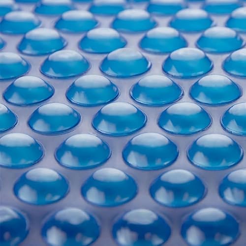 Sun2Solar Cubierta solar ovalada azul de 16 pies por 32 pies Serie 1200 Manta de retención de calor para piscinas ovaladas en el suelo y sobre el