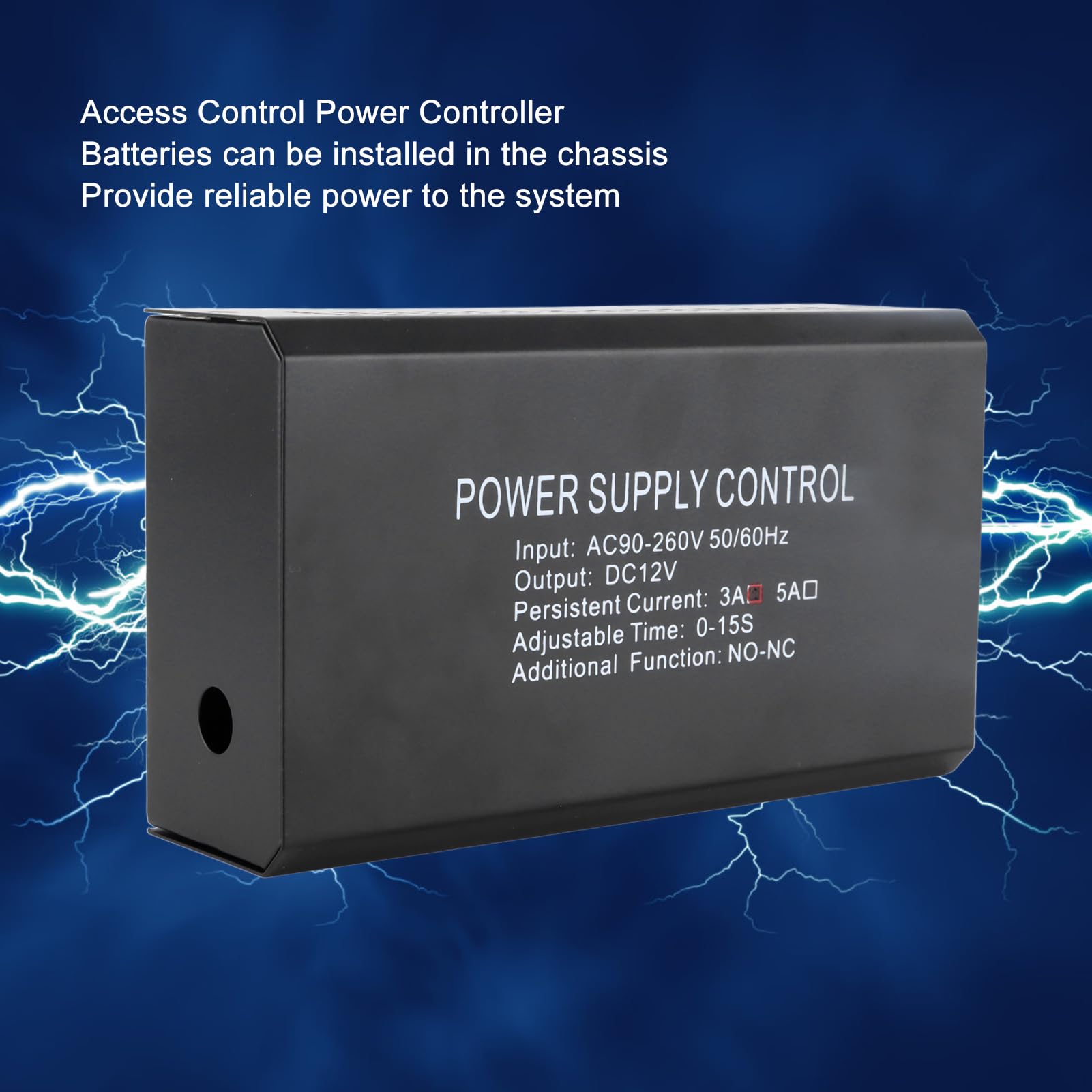 Power Supply Switch Controller, Power Supply Box, 12V 3A Electric Door Lock Power Supply Switch, 90 to 260V Input, Door Access Control Power Supply for Lock Remote Control System