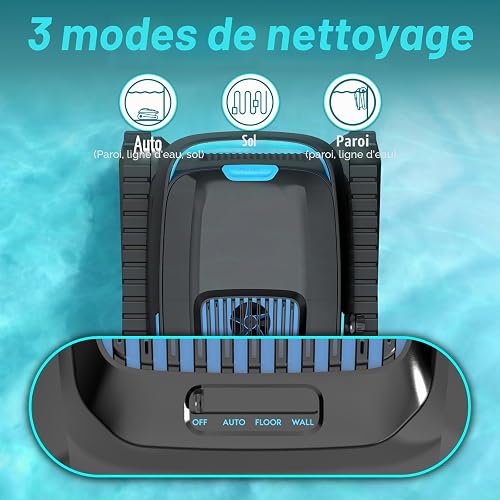 BOTLIFE (2026 New) PC10 Robot Piscine sans Fil Sol et Parois, Ligne d'eau, Aspirateur Piscine sans Fil Batterie, 18927 LPH Max, Navigation Intelligente, Nettoyeur de Piscine Jusqu'à 170 ㎡ - 5