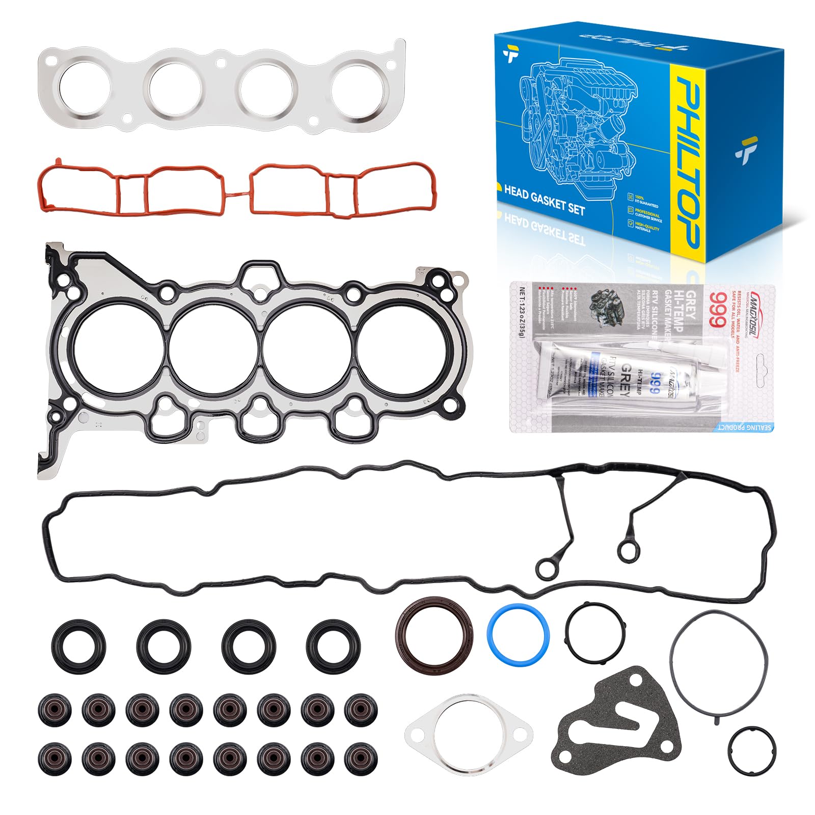 PHILTOP HS 26561 PT Head Gasket Set Fit for Hyundai E-LAN-tra 2011-2016, Kia Soul 2012-2015, Forte 2014-2016, Tucson 2014-2015