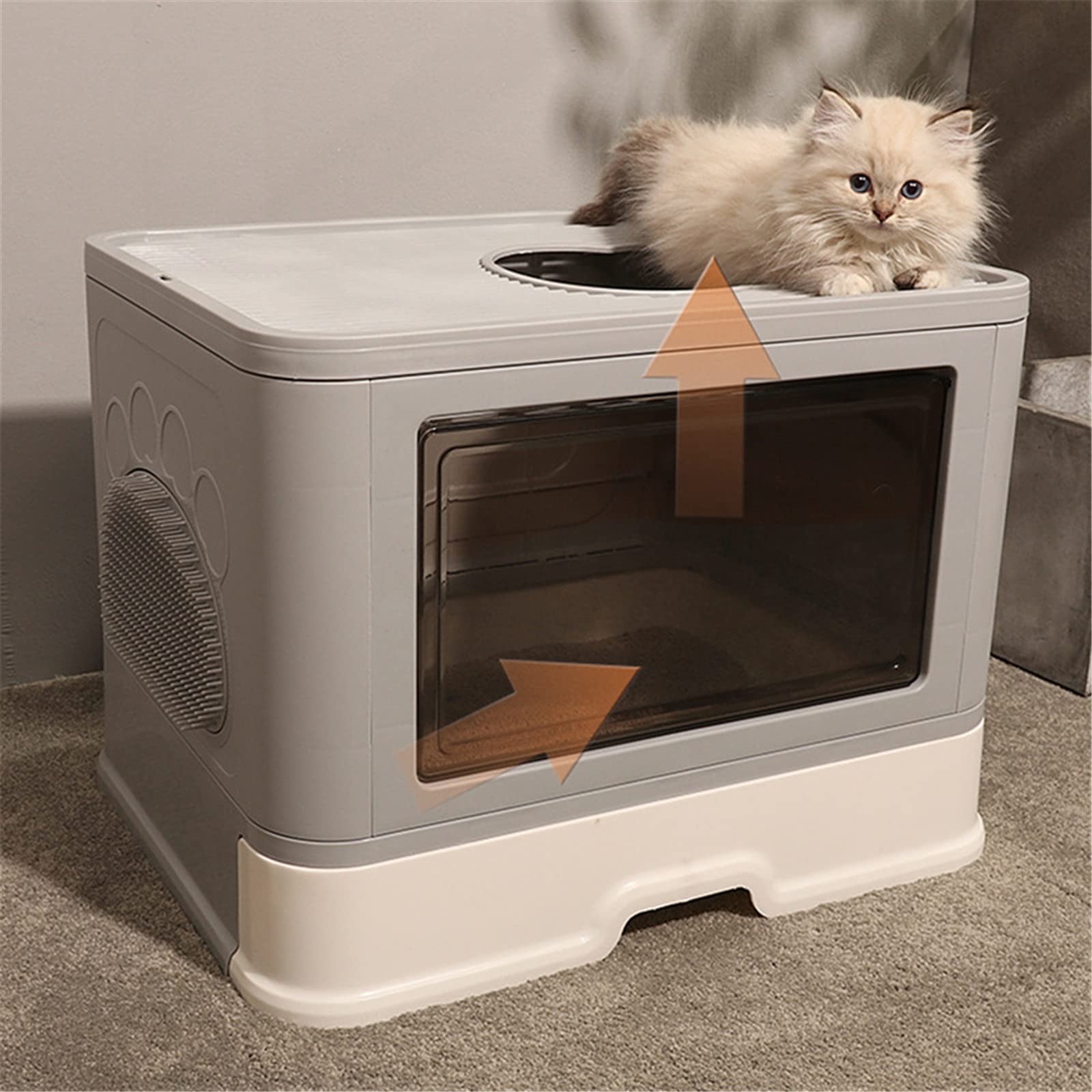 Amazon | 猫 トイレ 折り畳み式引出しタイプ キティちゃん用