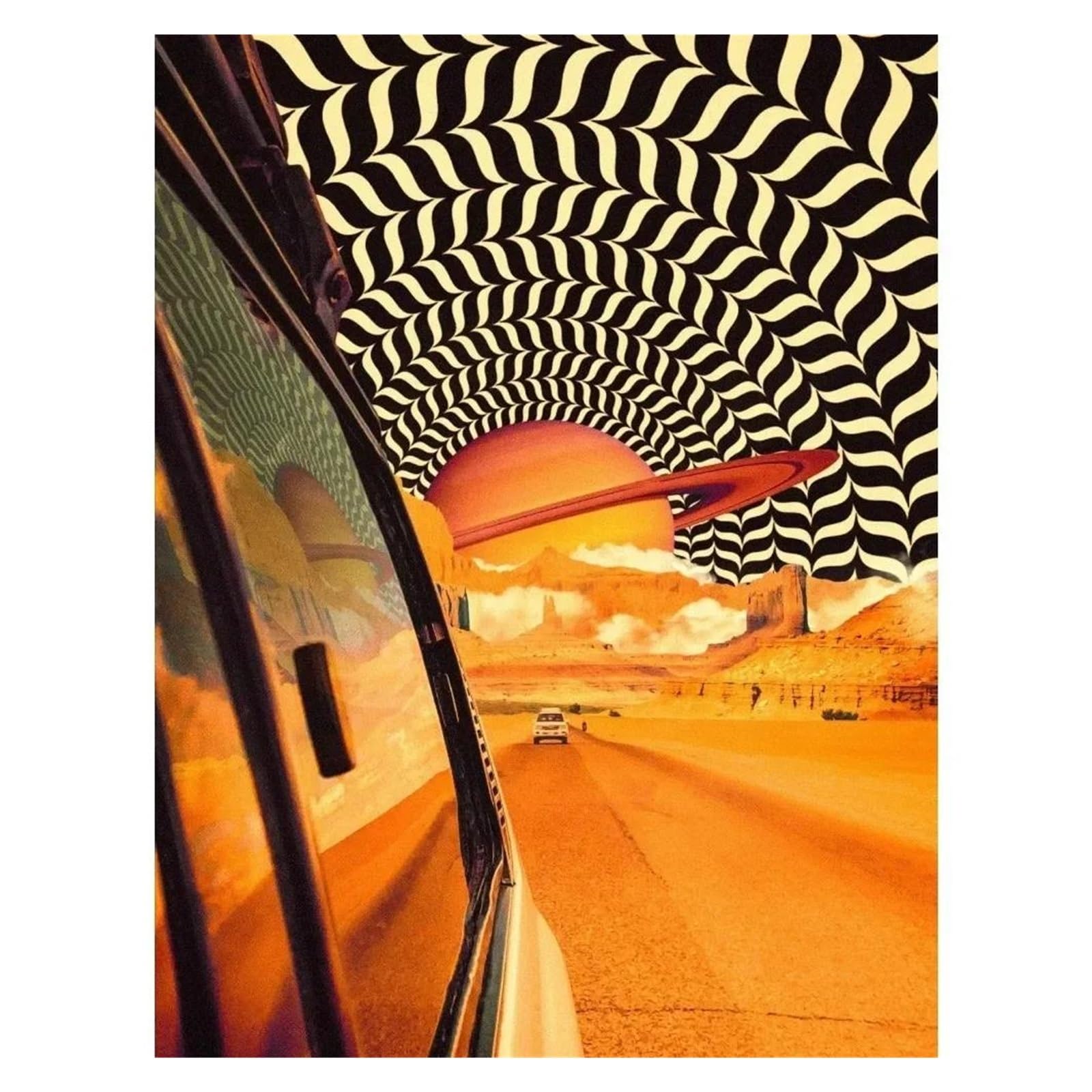 Poster Espace Paysage Haut de Gamme - Peinture sur Toile Rétro 40x60cm