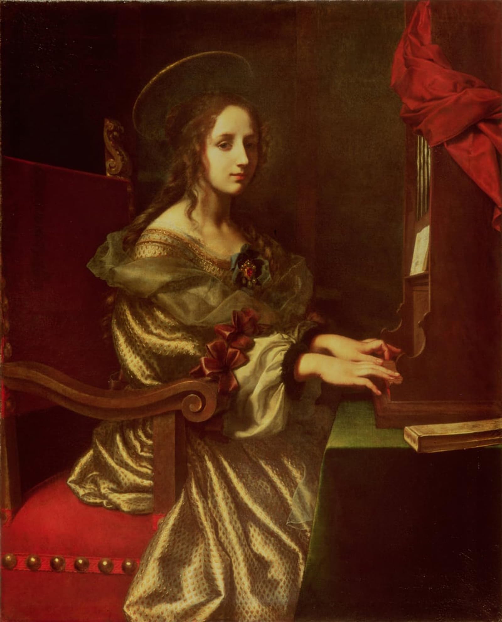 SERENDIPITP Retro Picture Poster Wall Art Pictures Painting St Cecilia by Carlo Dolci Wall Art Canvas Print for Wall Decor 60x90cm