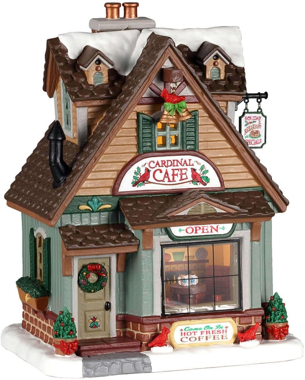Lemax 05628 Cardinal Cafe Porcelain Village Building, Multicolored