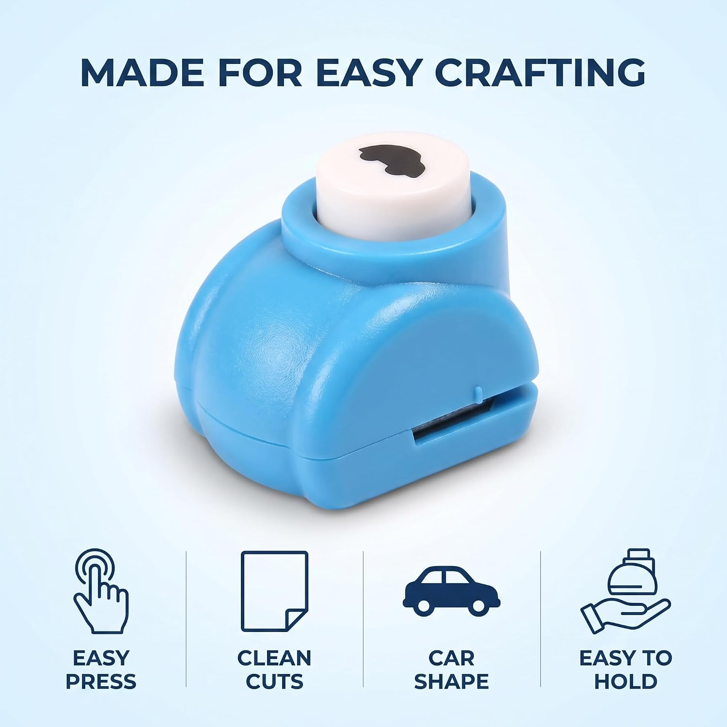 Cute Embossing Device Card Making Scrapbooking Punch Paper Shaper Hole Punch Car Durable in Use Convenient Punchs Kids Handmade Gift (Random Color) image 2