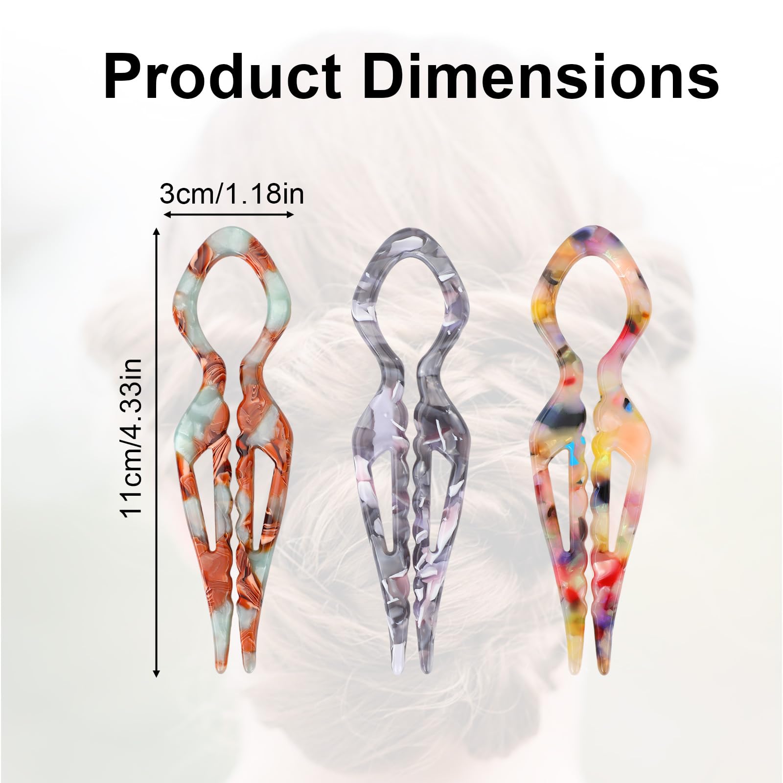 Fukaisu 3pcs French Twist Hair Pin - Image 2