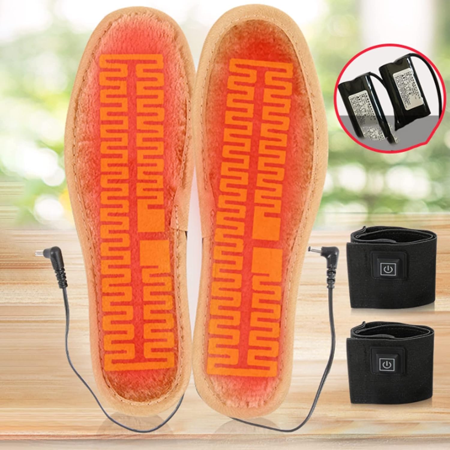 足の温湿布加熱されたインソールは楽に歩きます靴の中敷きベルベットソフト寒い足のために快適足ゆるい靴男性女性寒い天候スポーツ屋外、44