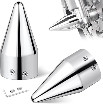 PBYMT 3.6inch Front Axle Nut Caps Fit for Harley, CNC Axle Nut Covers Compatible with Harley Davidson Touring Dyna Sportster Trike Softail Street Glide Road King Road Glide 2008-2023