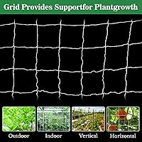 Vista 5 de Sukh - 2 redes de enrejado para plantas de jardín, 5 x 15 pies, red de enrejado de poliéster, malla cuadrada de jardín para plantas trepadoras