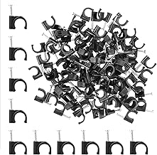 6mm Round Cable Clips 100pcs/pack for Nail Wire Skirting Boards Ethernet Cable Ties Electrical Wire Wall
