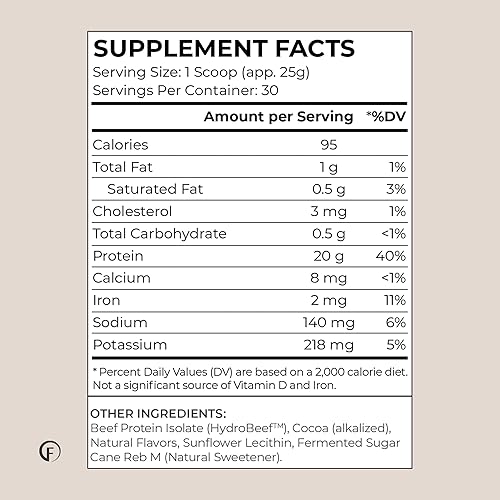 Miniatura 7 de Faster Way - Proteína en polvo - Carne de res alimentada con pasto hidrolizada - 0.71 oz de proteína por porción - Crecimiento y recuperación