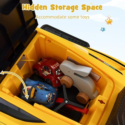 Miniatura 9 de OLAKIDS Lamborghini SIAN - Automóvil de empuje 3 en 1, con licencia y ruedas universales, mango extraíble y barandillas, juguete para caminar con