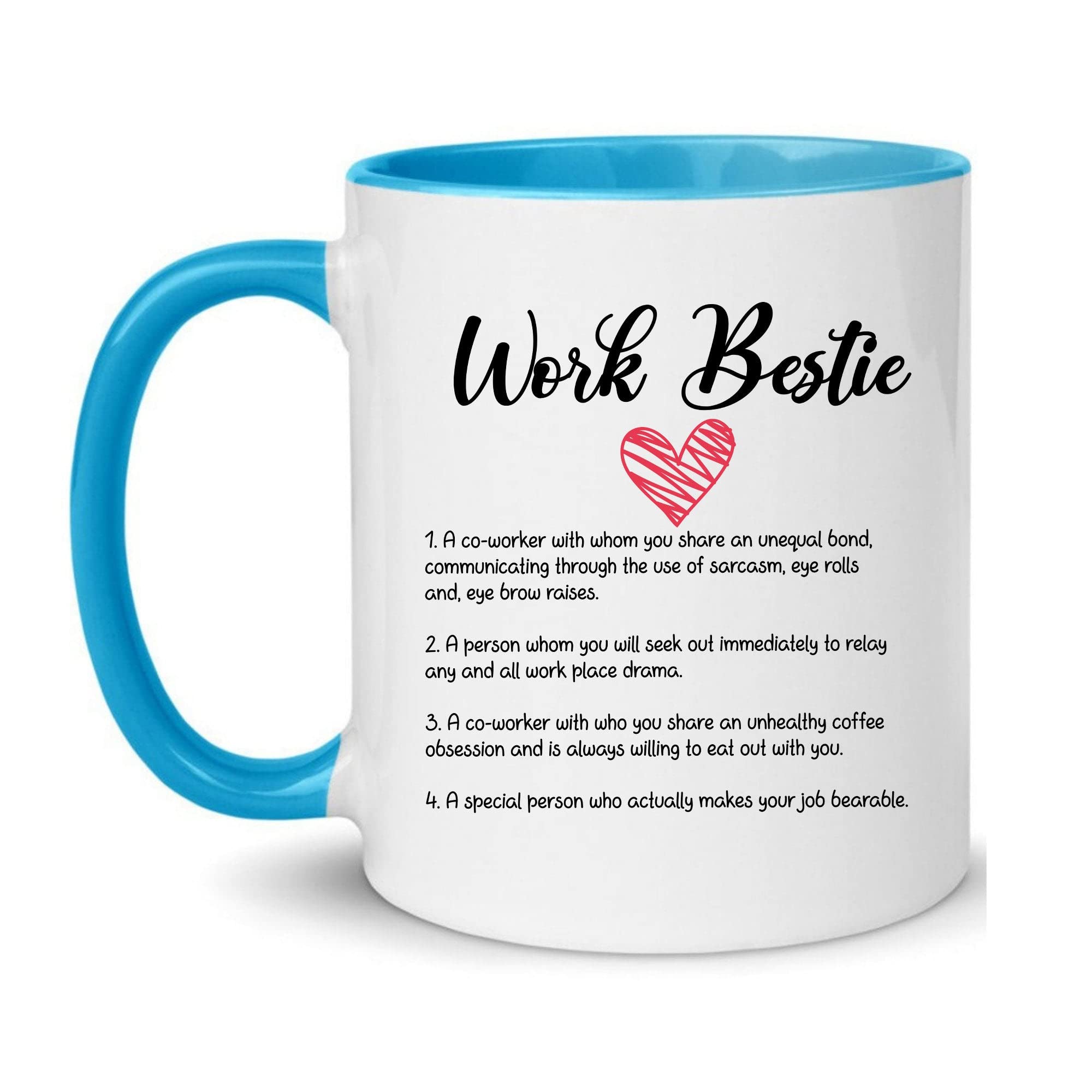 Vivulla68Work Bestie Definition Mug, Personalized Best Friend Mug Work Bestie Mug, Work Bestie Gift, Gift For Work Friend Colleague Coworker, Work Best Friend, Birthday Present, 11oz