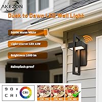 Vista 2 de Luces LED de pared para exteriores del atardecer al amanecer, iluminación exterior moderna de 12 W, aplique de pared negro para exteriores, 3000 K