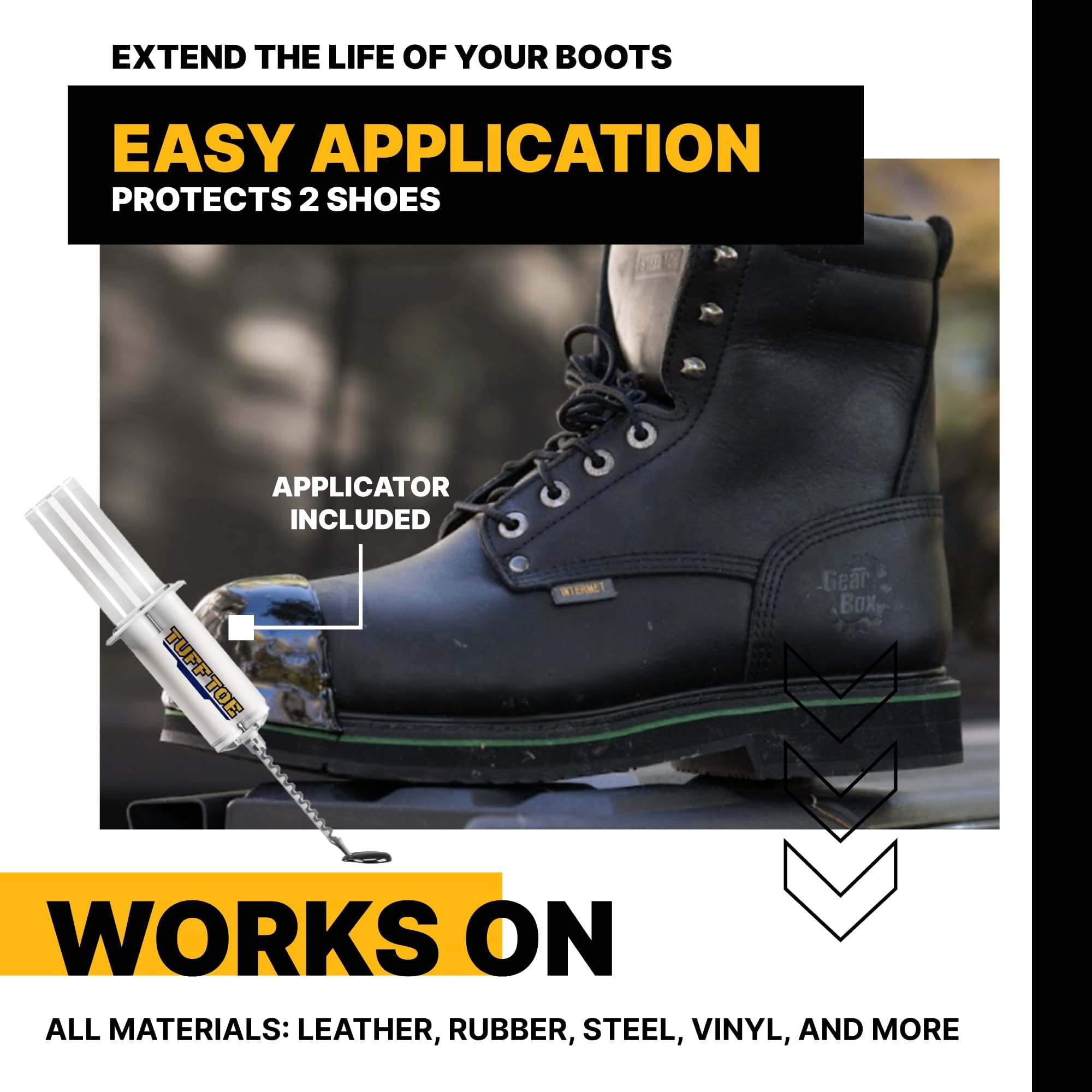 Boot Toe Protector V2 Adhesive, Extra Strong Shoe Glue Toe