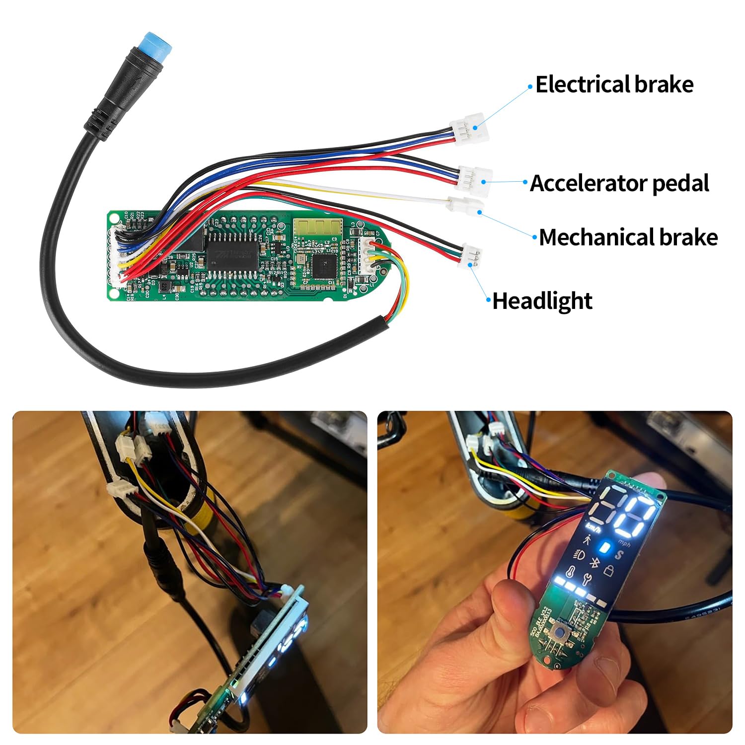 BLE Cruscotto Circuito Display LED Per Xiaomi 1S Pro E Pro2 Scooter Elettrico Cruscotto Bluetooth Circuito Board & Copertura dello Schermo per Xiaomi 1S/pro/pro2 Scooter