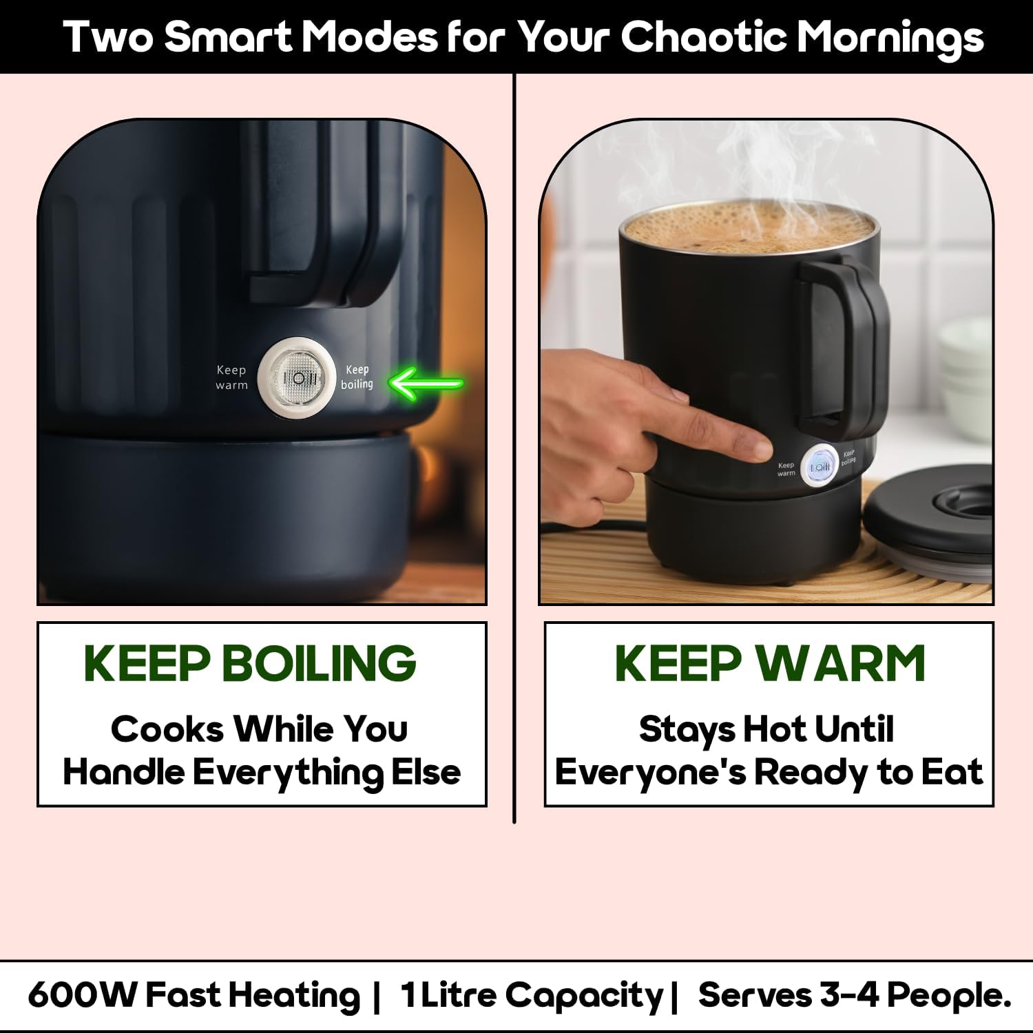 Portable MultiKettle - Cook Noodles & More! -5