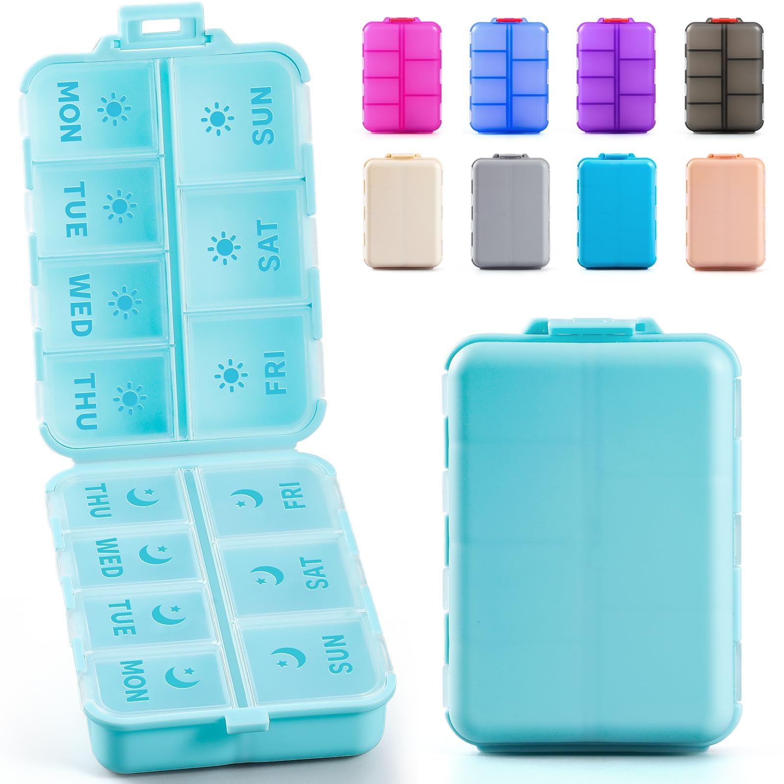 NEW Foldable & Double Protection Pill Organizer
