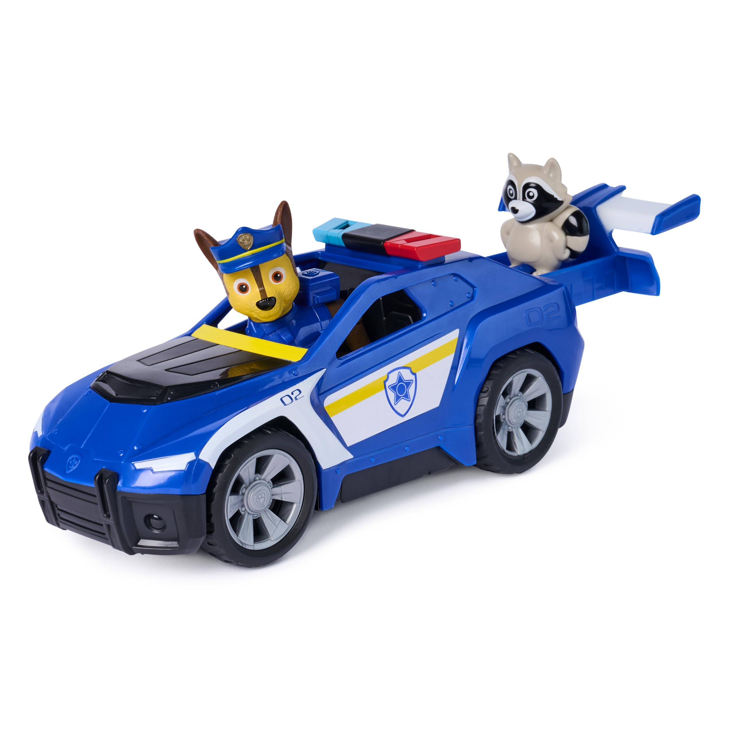 Paw Patrol - Pat Patrouille - Véhicule Figurine Chase Search & Rescue Mission Détectives - Voiture Figurine À Collectionner - Pat Patrouille Jouet - Voiture Enfant - Jouet Enfant 3 Ans Et +
