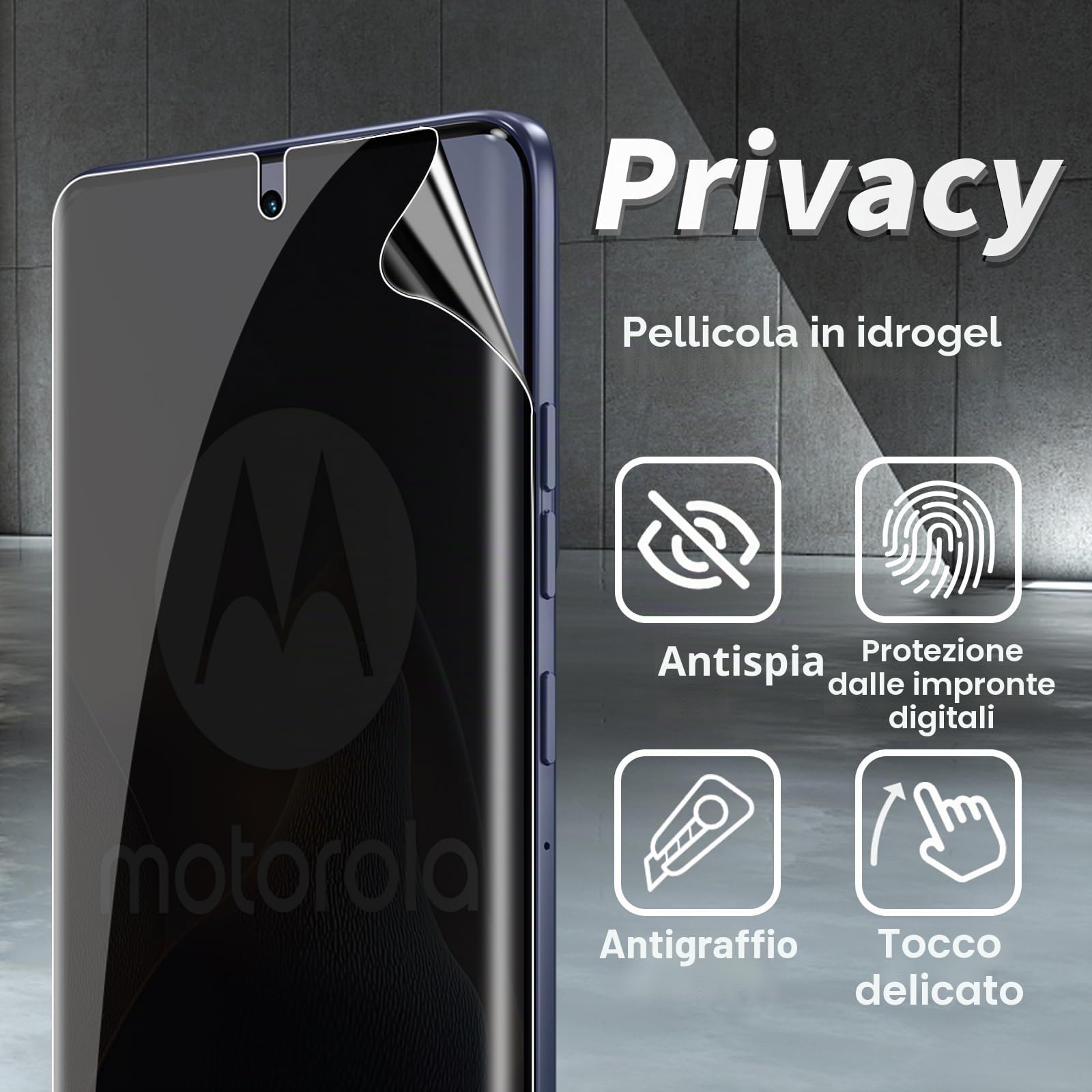 Pellicola TPU HD Per Motorola Edge 60 Fusion/Pro – 2 Pezzi, Auto-Riparante, Sensibile E Senza Bolle