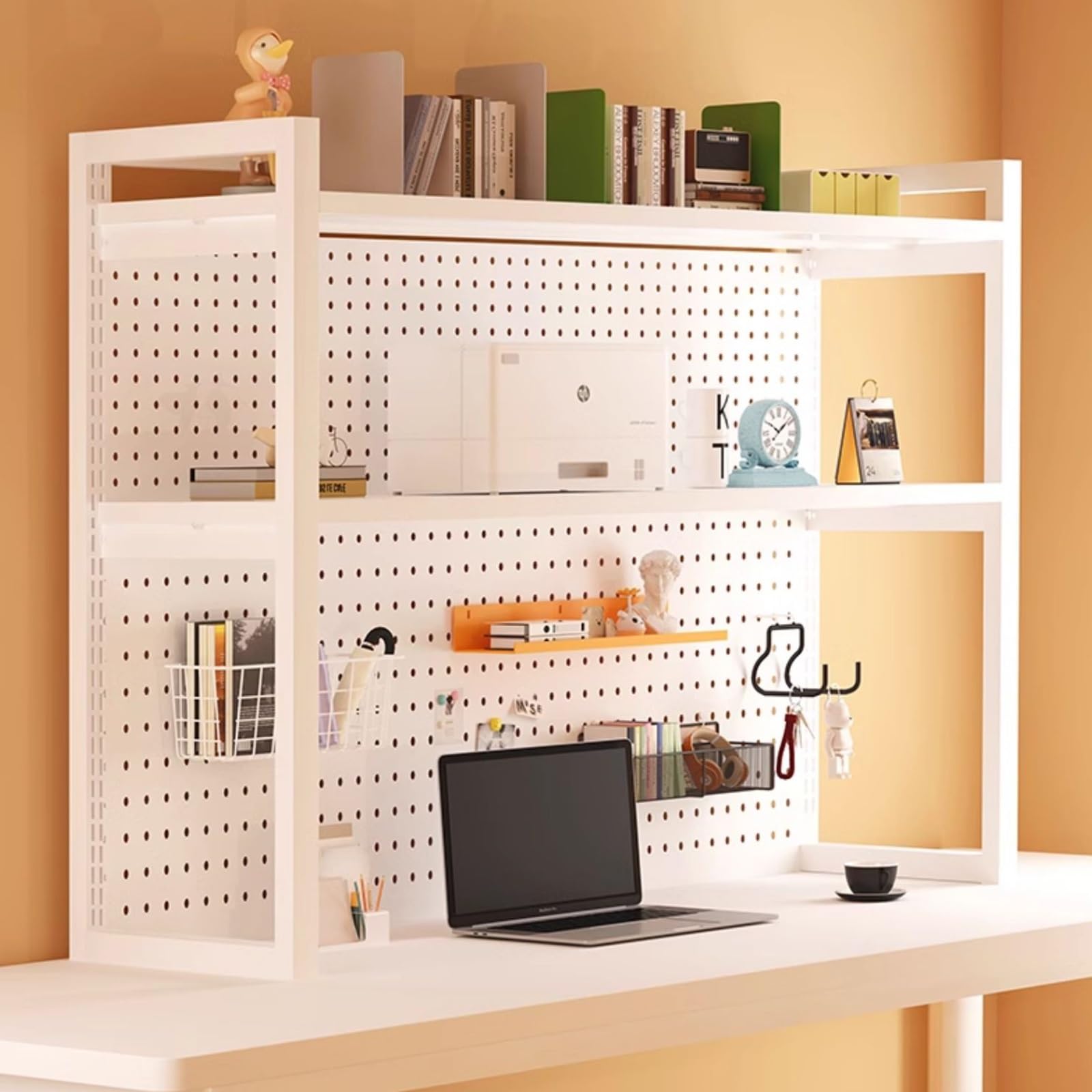 Dorm bookshelf,Desk Organizer Shelf,Desktop bookshelf,Desktop Storage Shelf,lift desk bookcase,desk hutch dorm，multipurpose bookshelf storage rack,