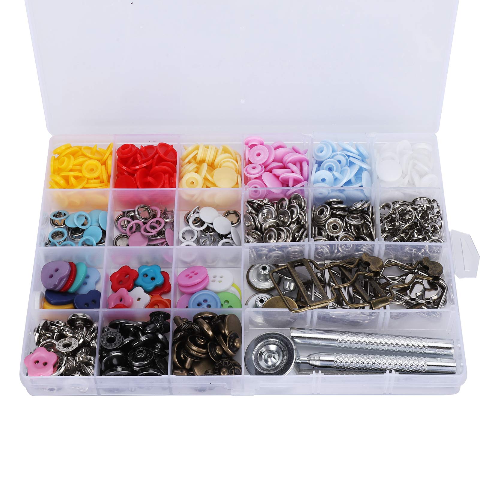 Set di Bottoni Automatici Kit di Bottoni Automatici Bottone Tich Accessori Per Abbigliamento in Metallo Strumento Per Cucire