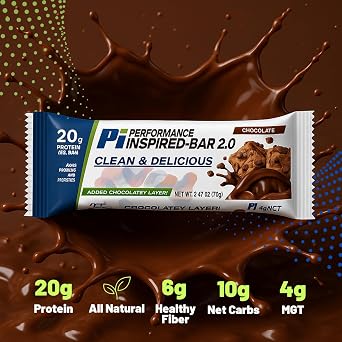 Performance Inspired Protein Bar 2.0 Chocolate 20G Protein 12ct