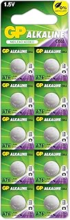 LR44 - A76 / AG13 Button Coin Batteries- Pack of 10 |GP Extra| Long Lasting 1.5v Alkaline Button Battery
