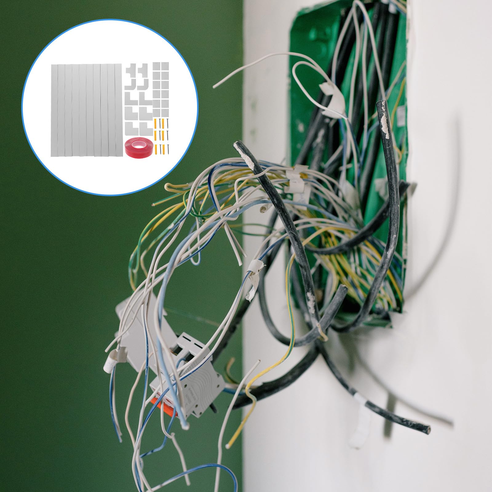 VICASKY Canalina Passacavi in Pvc Bianco 40mm Autoadesiva Resistente e Facile da Usare per Casa e Ufficio Proteggi Cavi Elettrici Ordinati