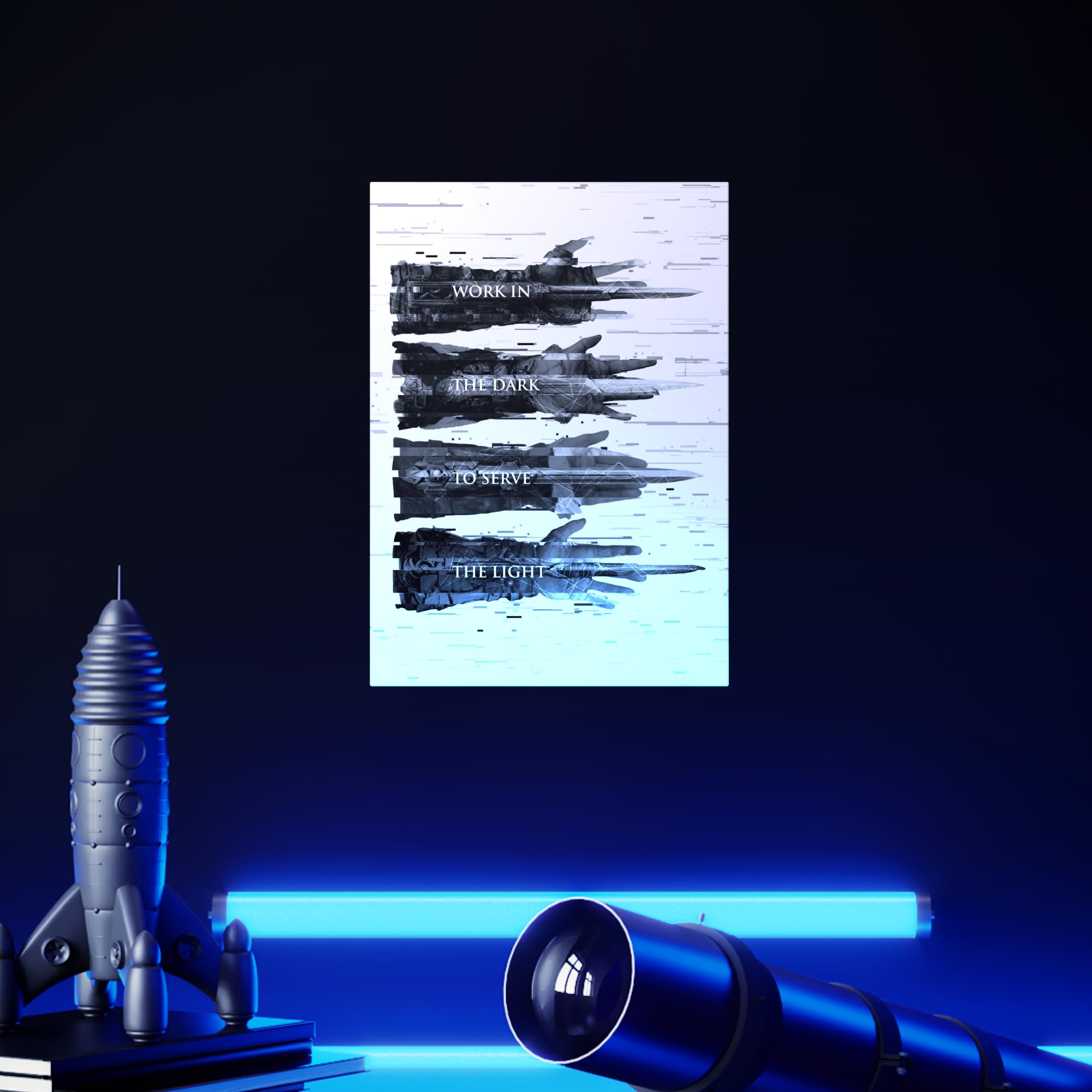 Displate - Poster aus Metall - Einfache Montage ohne Bohren - Assassin's Creed - AC Legacy Posters - Work in the Dark - Größe M - 32 x 45 cm Matt