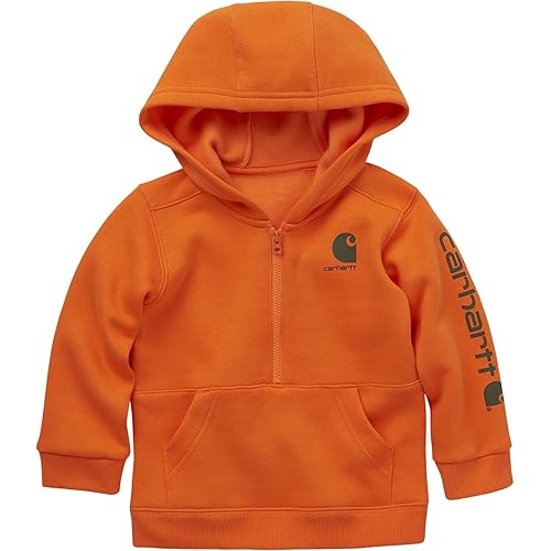 Carhartt Boys' Long-Sleeve Half-Zip Hooded Sweatshirt