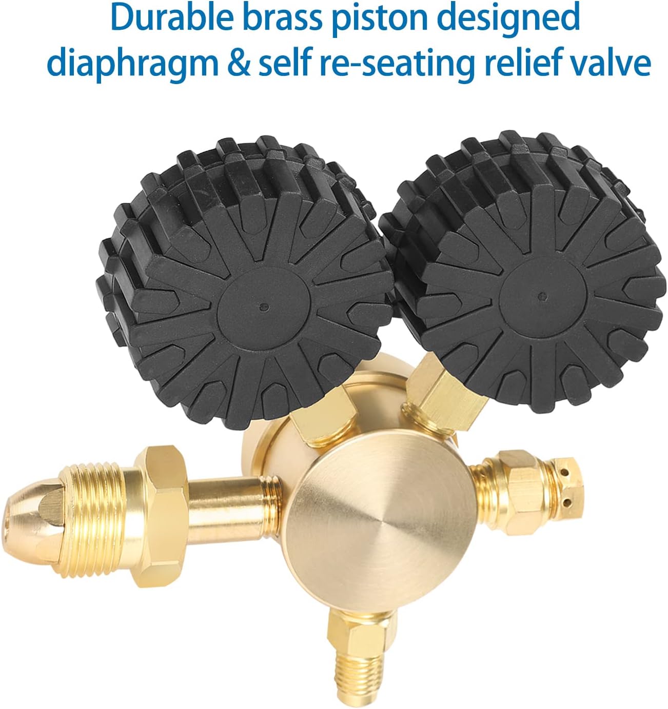 BETOOLL Nitrogen Regulator with 0-800 PSI Delivery Pressure Equipment Brass Inlet Outlet Connection Gauges